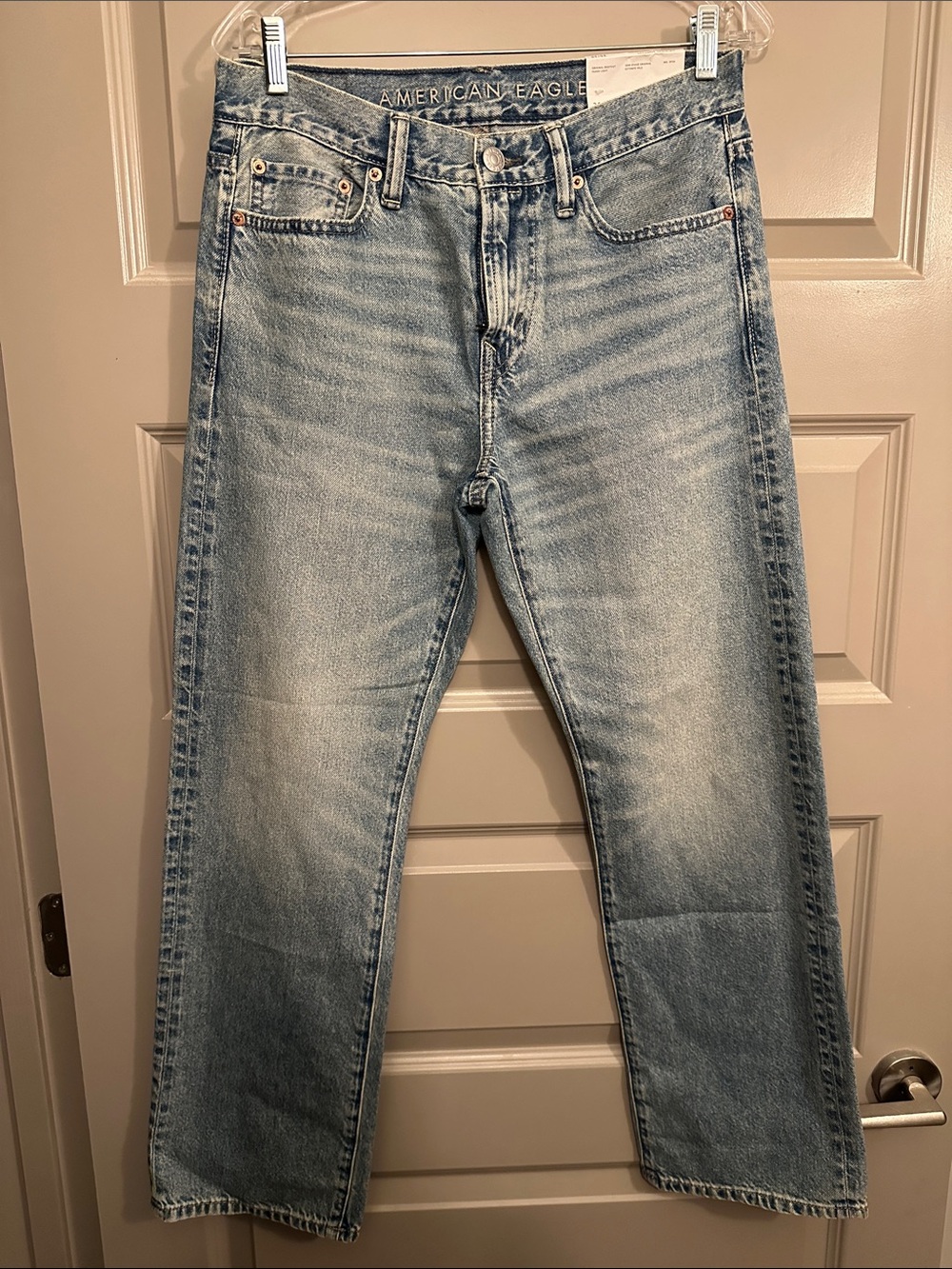 American Eagle Outfitters Faded Light Blue Straight Jeans
